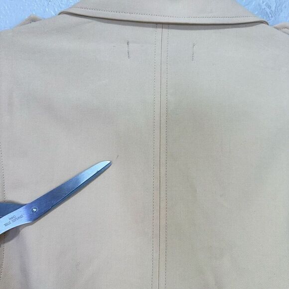 Rag and Bone Ludlow Belted Collared Cotton Gabardine Trench Coat Beige Medium - Picture 13 of 14